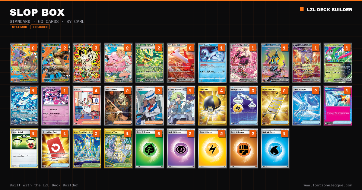 Carl Simpson’s 60-card Basic Box deck list. Open the deck in Lost Zone League Deck Builder.